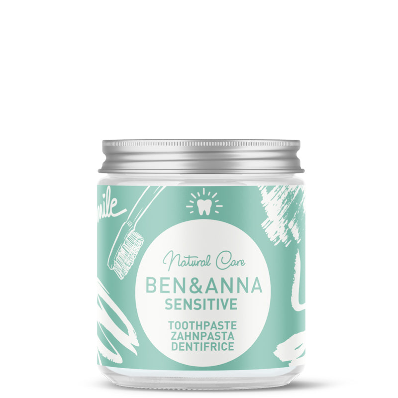 Ben &amp; Anna Natural Toothpaste Sensitive Fluoride Free Jar 100ml