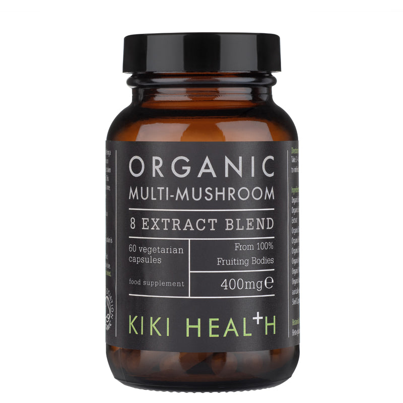KIKI Health Organic Mushroom Extract 8 Multi Blend Vegicaps Pack of 60