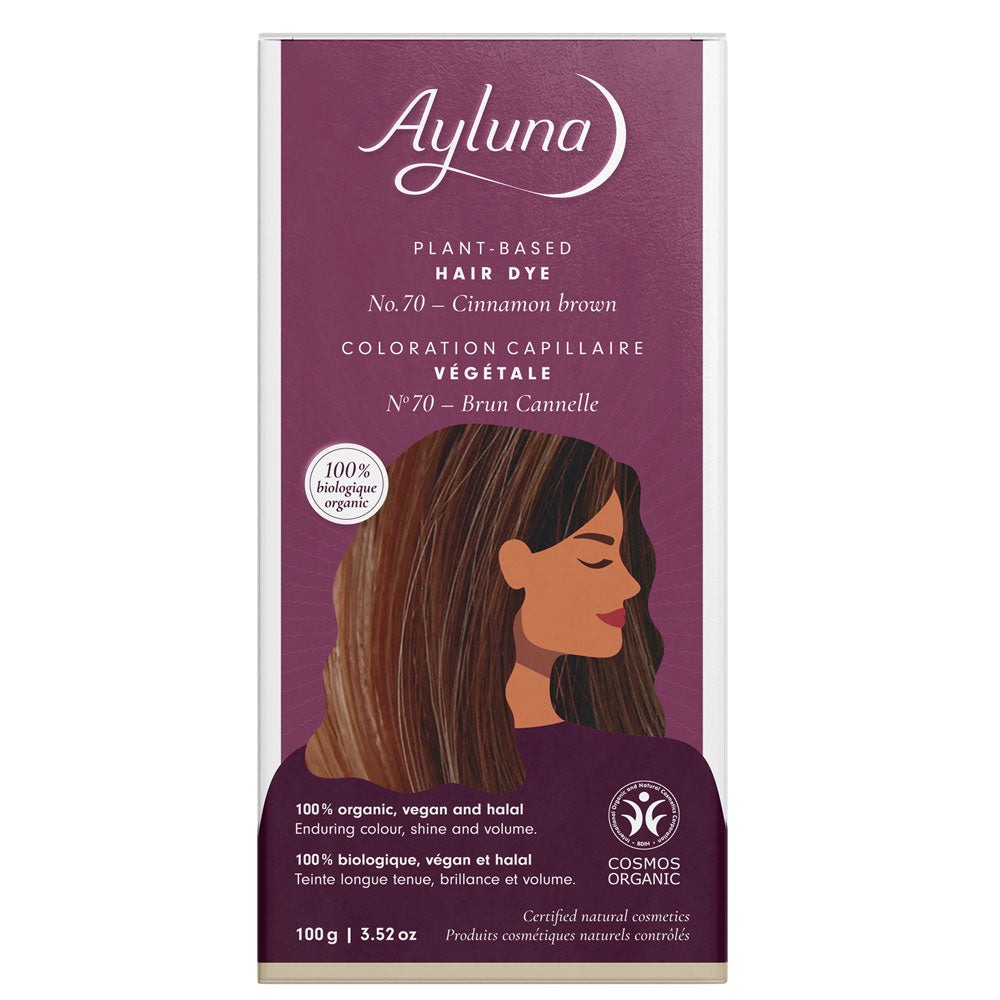 Ayluna Plant Based Hair Dye 70 Cinnamon Brown