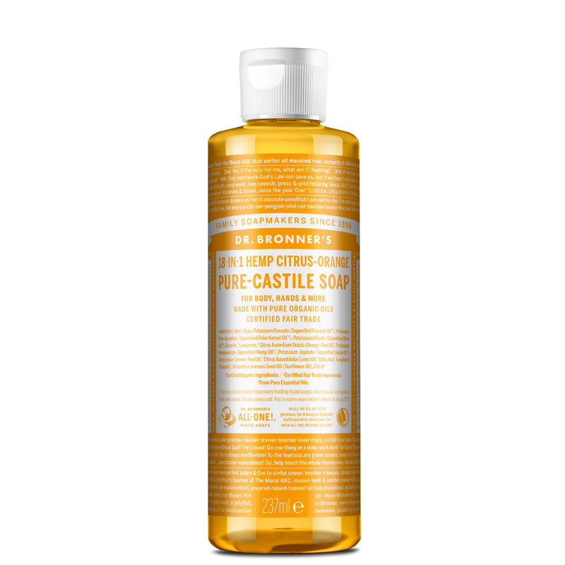 Dr Bronner&#39;s Citrus-Orange Pure-Castile Liquid Soap 237ml