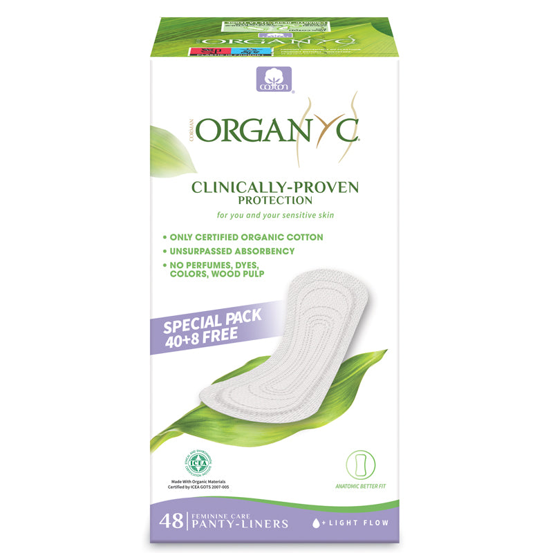 Organyc Organic Cotton Panty Liners Light Flow - Box of 48