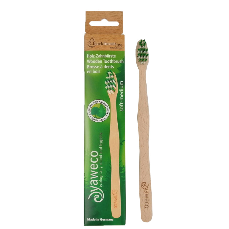 Yaweco Soft Medium Wooden Toothbrush