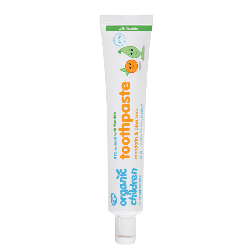 Green People Organic Children Mandarin & Aloe Vera Toothpaste with Fluoride