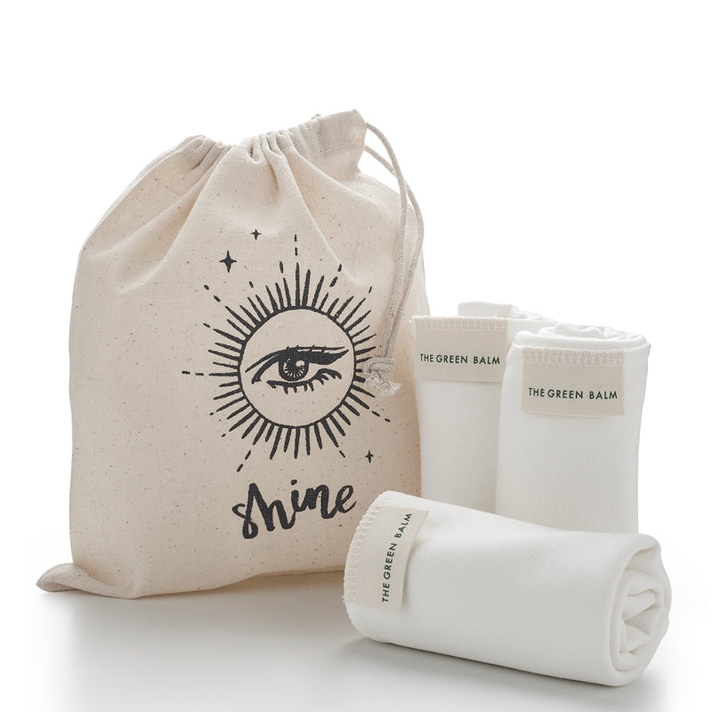 Moa Bamboo Face Cloth Trio & Cotton Bag